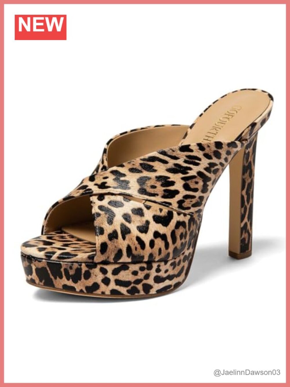 Platform Mule Heels for Women Slip On Peep Toe High Heels 4.5 Inch